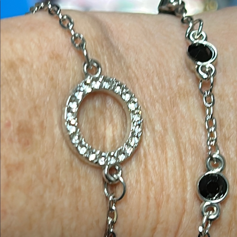 Set of Elegant Silver and bracelets